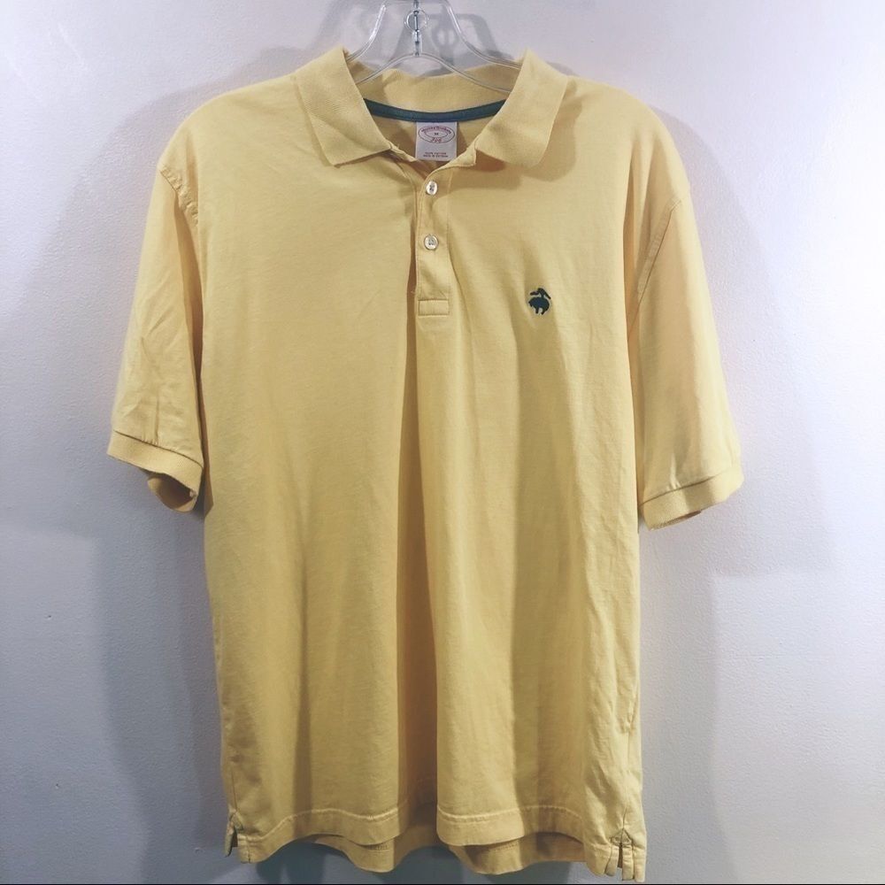 Brooks Brothers Yellow Men’s Polo Short Sleeve Shirt Medium